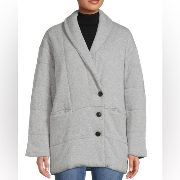 Madewell Jackets & Blazers - Madewell Jacket Womens Small Shawl Collar Heathered Puff Quilted Cozy Warm